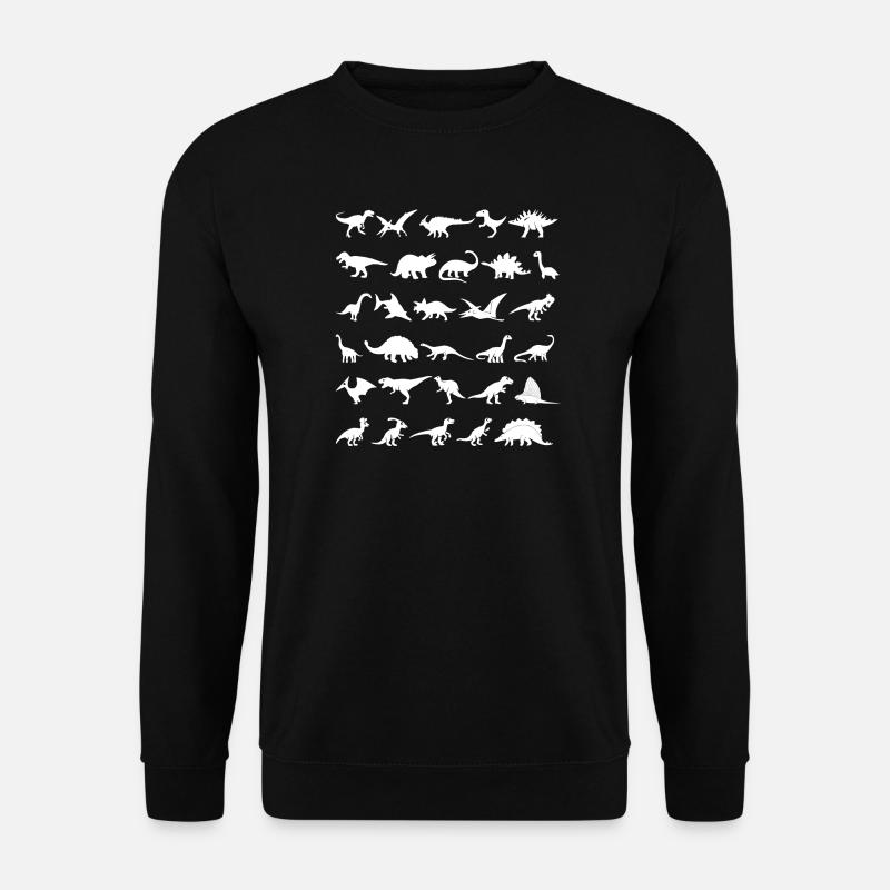 Dinosaur Silhouettes Pattern for Kids - Unisex Sweatshirt - black