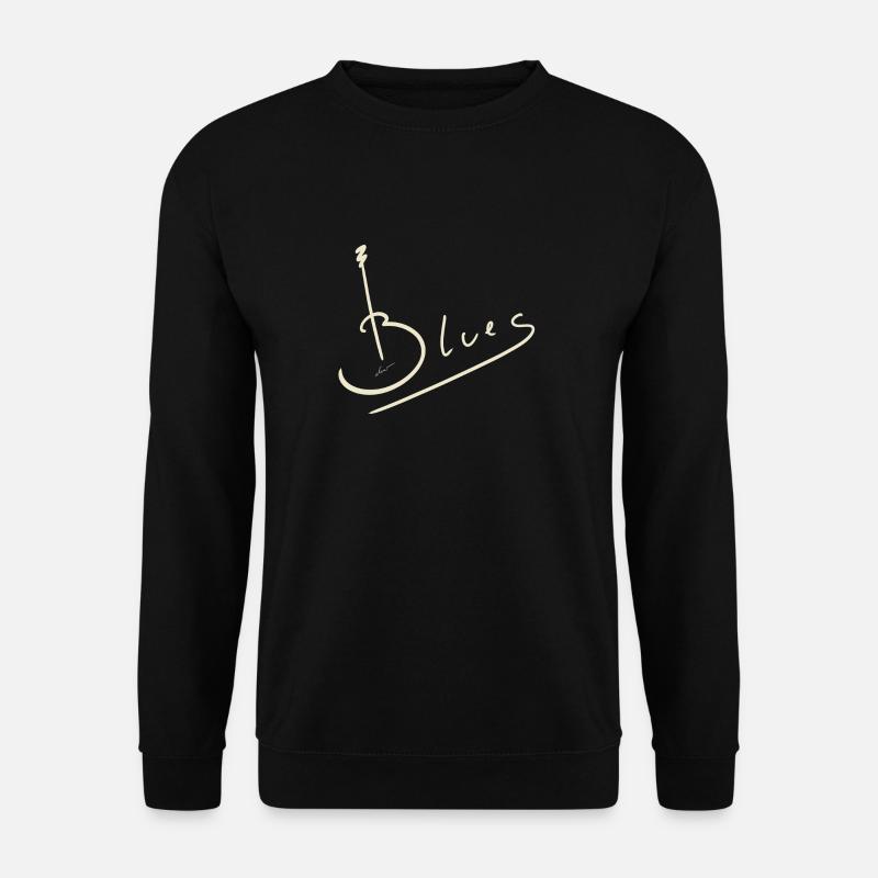 Blues-kitara - Unisex svetaripaita - musta