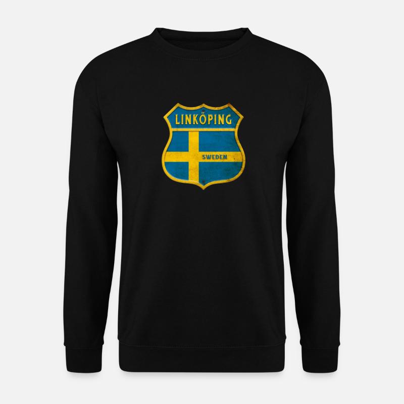 Linköping Schweden Wappen Flaggen - Unisex Pullover - Schwarz