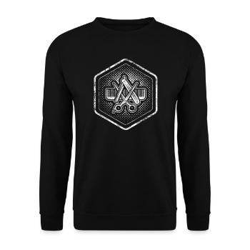 Symbole avec ciseaux, rasoir et peigne - coiffeur - Sweat-shirt Unisexe - noir - Devant - Alina (178cm) & Michal (187cm)