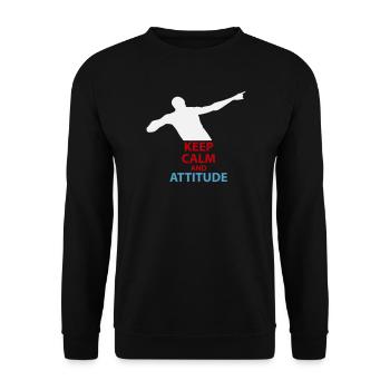 Silhouette calme et attitude - Sweat-shirt Unisexe - noir - Devant - Alina (178cm) & Michal (187cm)