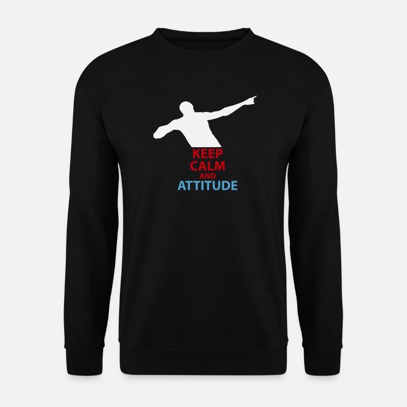 Ruhe und Attitüde Silhouette - Unisex Pullover - Schwarz
