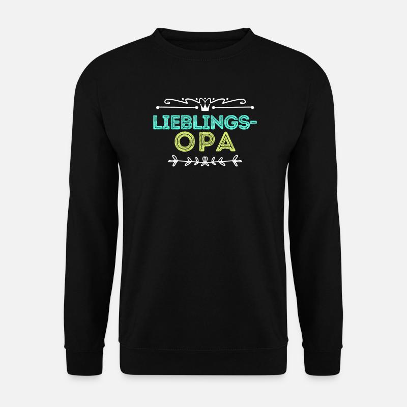 Statement Lieblingsopa Opa Großvater - Unisex Pullover - Schwarz