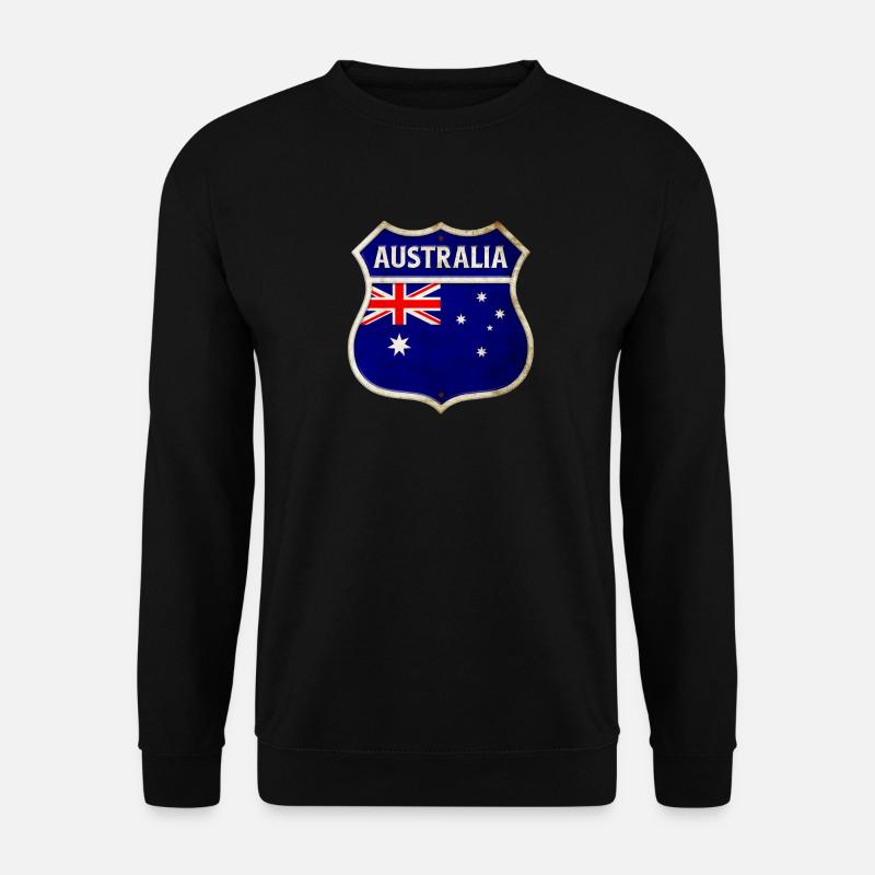 Australien Wappen Flaggen Design - Unisex Pullover - Schwarz