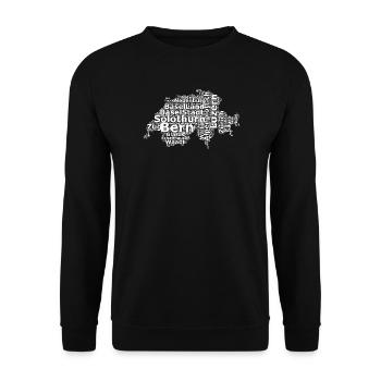 Switzerland dialect white - Unisex Sweatshirt - black - Front - Alina (178cm) & Michal (187cm)