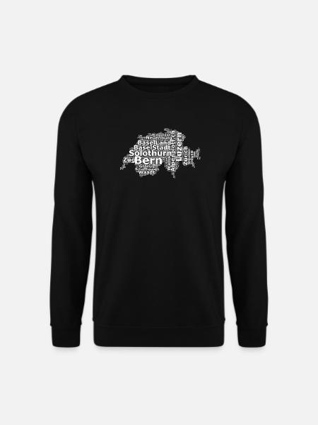 Switzerland dialect white - Unisex Sweatshirt - black