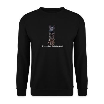 German Shepherd Dog Motif Dog Lovers - Unisex Sweatshirt - black - Front - Alina (178cm) & Michal (187cm)