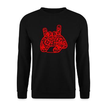 gamerr - Sweat-shirt Unisexe - noir - Devant - Alina (178cm) & Michal (187cm)