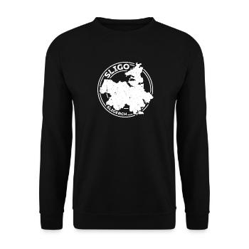 Comté de Sligo Irlande | Timbre de contour de carte - Sweat-shirt Unisexe - noir - Devant - Alina (178cm) & Michal (187cm)