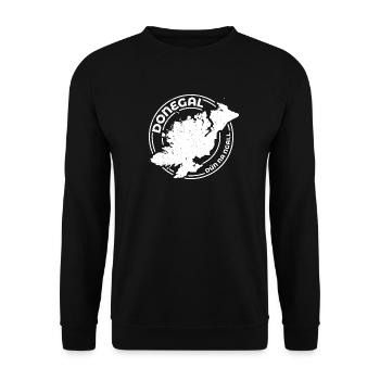 Comté de Donegal Irlande | Timbre de contour de carte - Sweat-shirt Unisexe - noir - Devant - Alina (178cm) & Michal (187cm)
