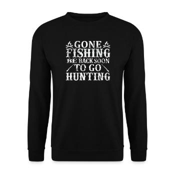 Motif de pêcheur - Sweat-shirt Unisexe - noir - Devant - Alina (178cm) & Michal (187cm)