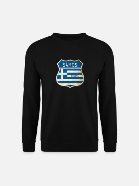 Samos Griechenland Wappen Flaggen Design - Unisex Pullover - Schwarz