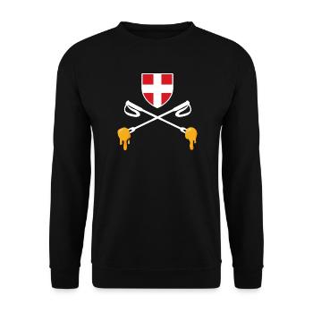 Savoie Ski et fondue savoyarde Cadeau Haute Savoie - Sweat-shirt Unisexe - noir - Devant - Alina (178cm) & Michal (187cm)