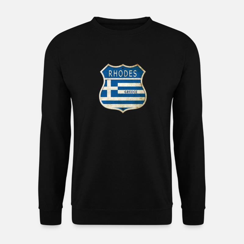 Rhodos Griechenland Wappen Flaggen Design - Unisex Pullover - Schwarz
