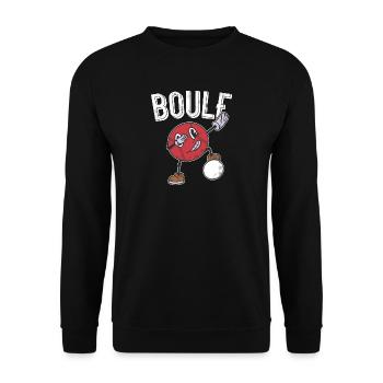 Tenue de pétanque boule pour boule bouler - Sweat-shirt Unisexe - noir - Devant - Alina (178cm) & Michal (187cm)