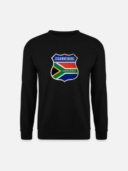 Johannesburg Südafrika Wappen Flaggen Design - Unisex Pullover - Schwarz