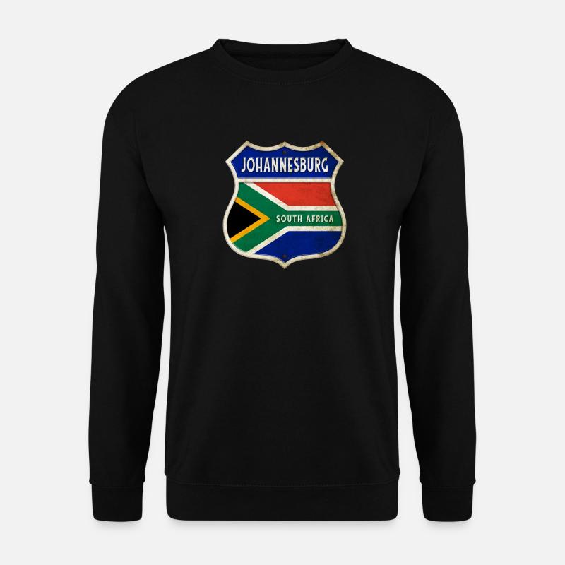 Johannesburg Südafrika Wappen Flaggen Design - Unisex Pullover - Schwarz