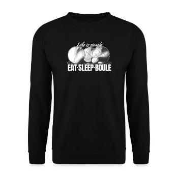 Boules de boules pour joueurs de pétanque - Sweat-shirt Unisexe - noir - Devant - Alina (178cm) & Michal (187cm)