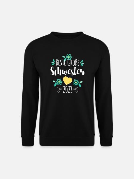 Beste Große Schwester 2023 - Unisex Pullover - Schwarz