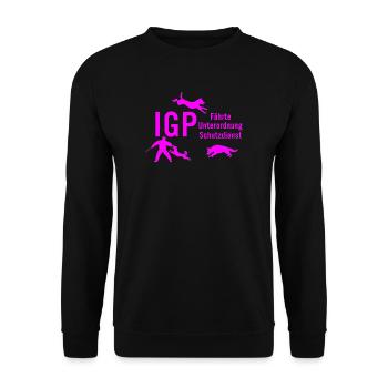 IGP Hundesport - pink - Unisex Pullover - Schwarz - Vorne - Alina (178cm) & Michal (187cm)