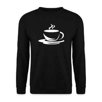 café café icône café illustration tasse - Sweat-shirt Unisexe - noir - Devant - Alina (178cm) & Michal (187cm)