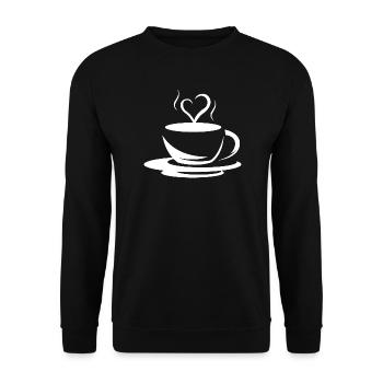 Icône café café icône logo icône illustration - Sweat-shirt Unisexe - noir - Devant - Alina (178cm) & Michal (187cm)