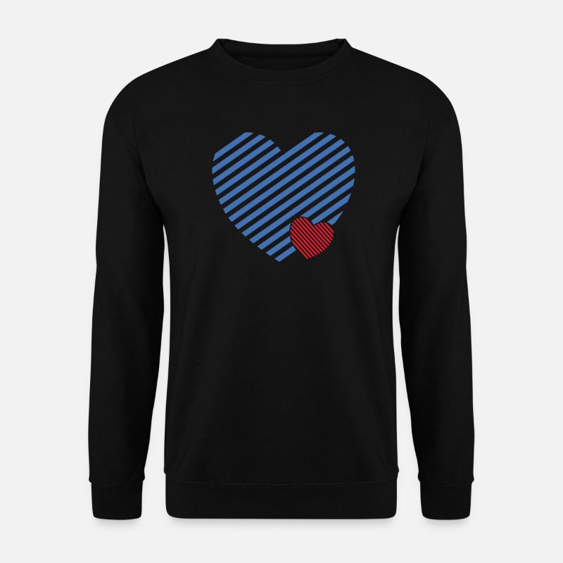 Double Heart - Design textile gift idea - Unisex Sweatshirt - black