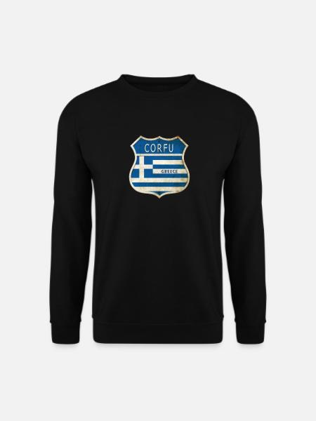 Korfu Griechenland Wappen Flaggen Design - Unisex Pullover - Schwarz