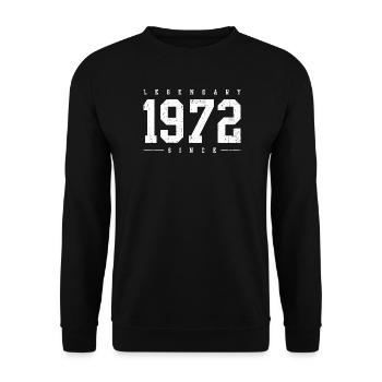Legendary 1972 Vintage Typography - Unisex Sweatshirt - black - Front - Alina (178cm) & Michal (187cm)
