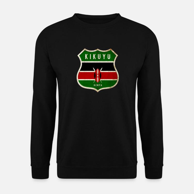 Kikuyu Kenia Wappen Flaggen Design - Unisex Pullover - Schwarz