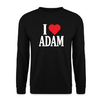 T-shirt J’aime Adam J’aime Adam t-shirt - Sweat-shirt Unisexe - noir - Devant - Alina (178cm) & Michal (187cm)