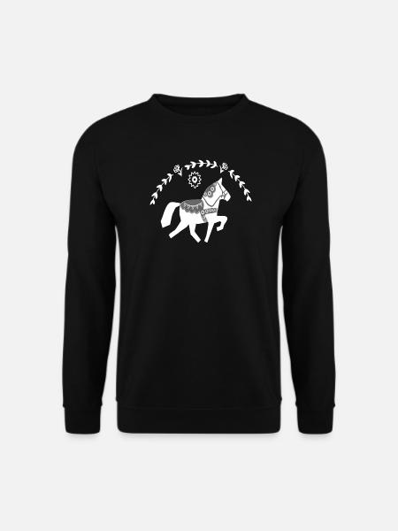 Islandpferd Dalapferd Tölt Schwedenstyle - Unisex Pullover - Schwarz