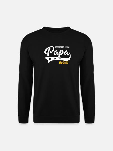 Befördert zum Papa 2023 Babyfüße - Unisex Pullover - Schwarz