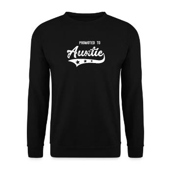 Promoted to Aunt - Unisex Sweatshirt - black - Front - Alina (178cm) & Michal (187cm)