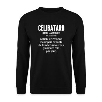 Célibatard - Humour noir pour Célibataire - Sweat-shirt Unisexe - noir - Devant - Alina (178cm) & Michal (187cm)