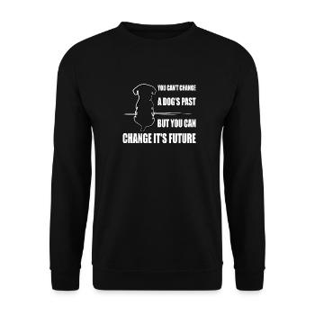 Rescued Dogs Animal Welfare Shelter Dog - Unisex Sweatshirt - black - Front - Alina (178cm) & Michal (187cm)