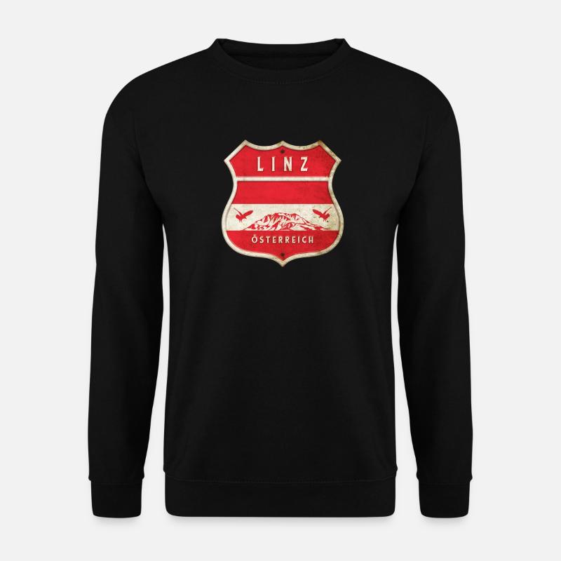 Linz Österreich Wappen Flaggen Design - Unisex Pullover - Schwarz