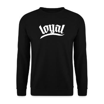 loyal game gang team clan bro brüder crew bobber - Unisex Pullover - Schwarz - Vorne - Alina (178cm) & Michal (187cm)