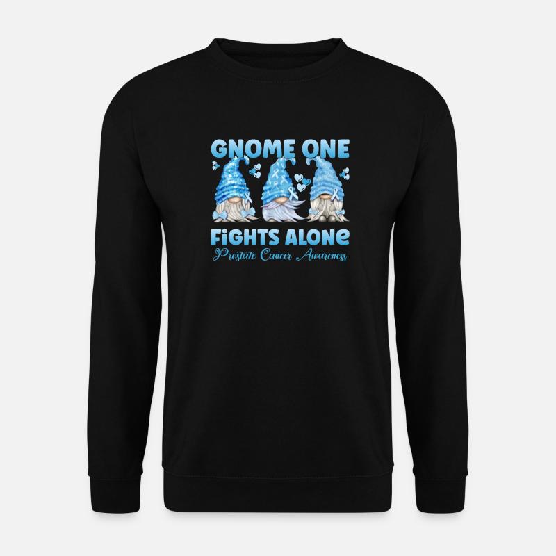 Prostata Krebs Prostatakarzinom Hellblau Gnom - Unisex Pullover - Schwarz