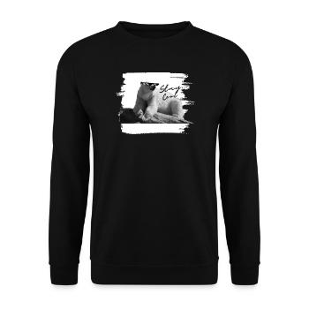 Eisbär - stay cool - Unisex Pullover - Schwarz - Vorne - Alina (178cm) & Michal (187cm)