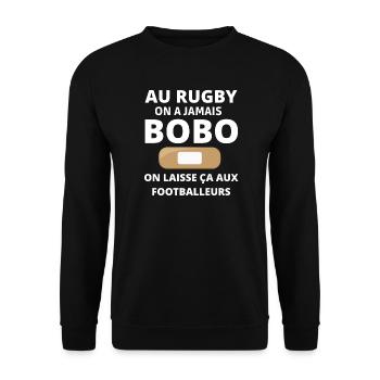 rugby, rugby sport, rugby humour, rugbyman - Sweat-shirt Unisexe - noir - Devant - Alina (178cm) & Michal (187cm)