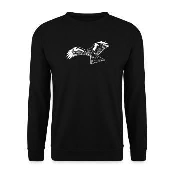 Falcon in white - Unisex Sweatshirt - black - Front - Alina (178cm) & Michal (187cm)