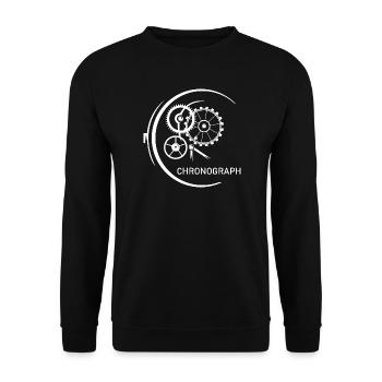 chronograph watch Watches Mechanics Symbol Logo icon - Unisex Sweatshirt - black - Front - Alina (178cm) & Michal (187cm)