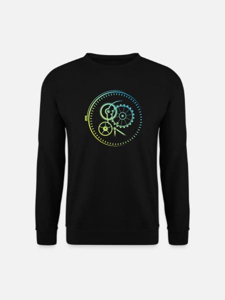 Meisterwerk Uhren Uhr Mechanik Farben icon Logo - Unisex Pullover - Schwarz