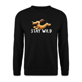 Teckel sauvage I Teckel I Chien - Sweat-shirt Unisexe - noir - Devant - Alina (178cm) & Michal (187cm)