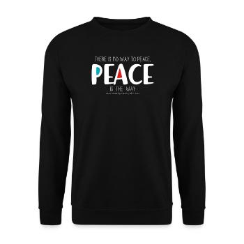 Peace 2 (dark) - Unisex Sweatshirt - black - Front - Alina (178cm) & Michal (187cm)