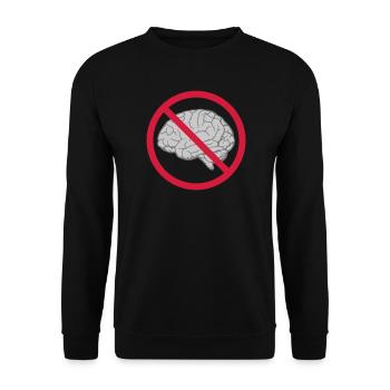 Brain Forbidden Shield - Unisex Sweatshirt - black - Front - Alina (178cm) & Michal (187cm)