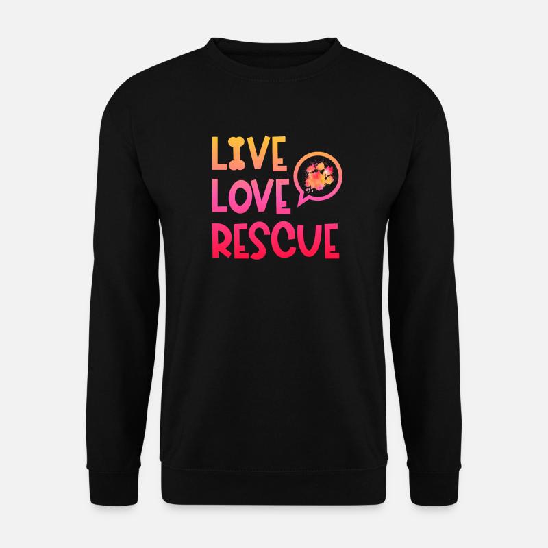 Rettungshund Suchhund Diensthund Pfote - Unisex Pullover - Schwarz