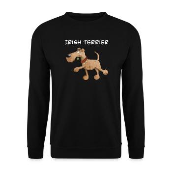 Drolliger Irish Terrier Dog I Race de chien - Sweat-shirt Unisexe - noir - Devant - Alina (178cm) & Michal (187cm)