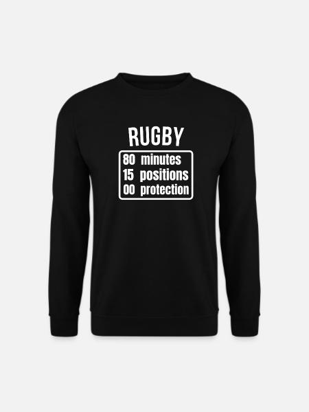 Rugby, Rugby-Sport, Rugby-Humor - Unisex Pullover - Schwarz